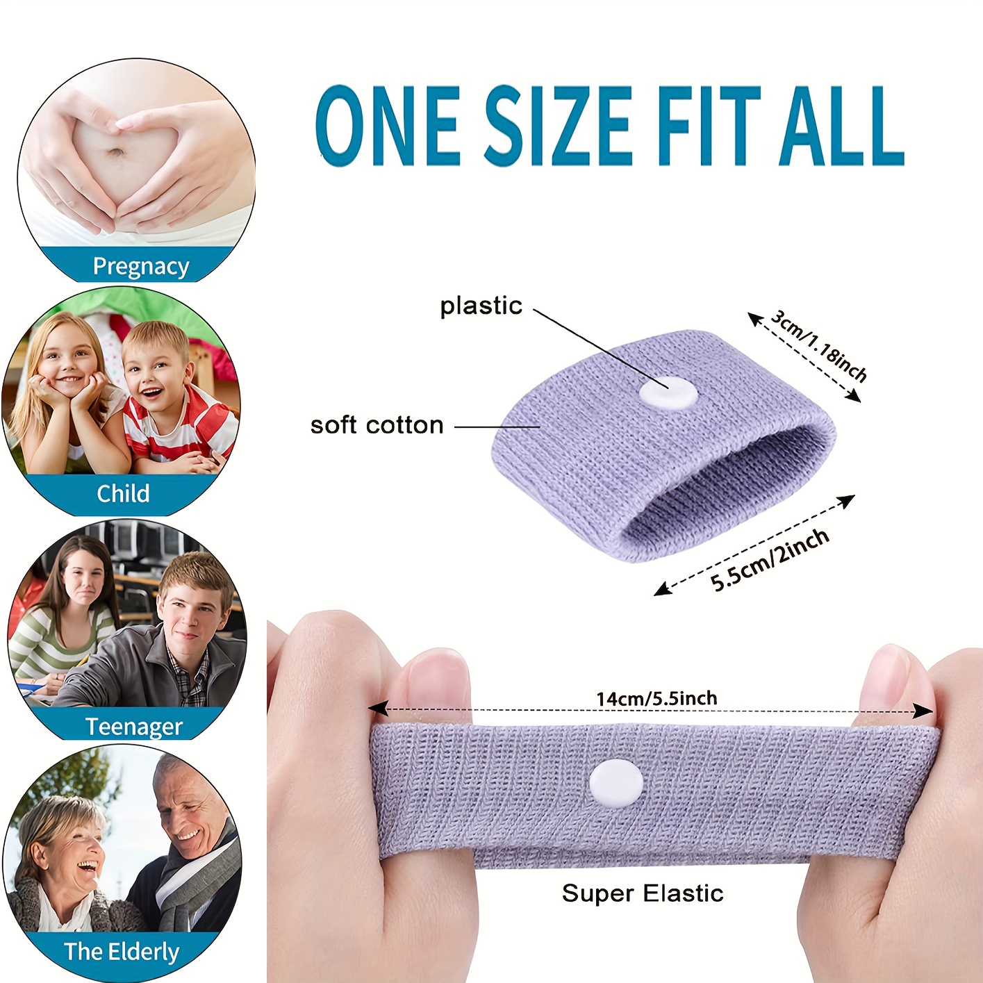 Anti Motion Sickness Wrist Supports, 2pcs Set